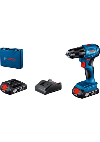 GSR 185-LI Akülü Vidalama Çift Akülü 18V 2 Ah