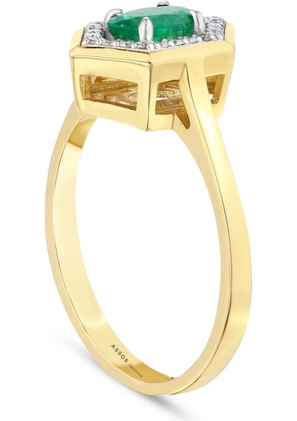 0.10 Karat Zümrüt Taşlı Pırlanta Yüzük fiyatları