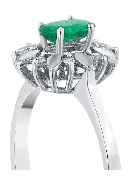 0.08 Karat Zümrüt Taşlı Pırlanta Yüzük indirimleri