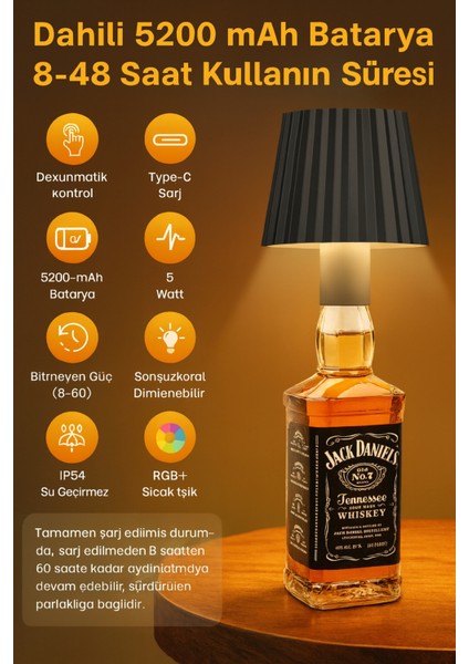 Şarjlı LED Masa ve Gece Lambası Ev Restoran Otel Bar Ambiyans Işık 2 Mod Rgb Ayarlanır Işık Demonte fırsatları