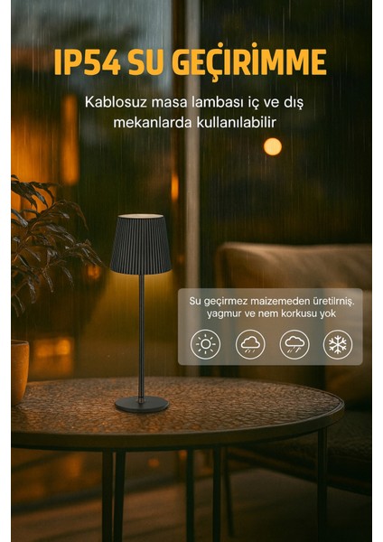 Şarjlı LED Masa ve Gece Lambası Ev Restoran Otel Bar Ambiyans Işık 2 Mod Rgb Ayarlanır Işık Demonte