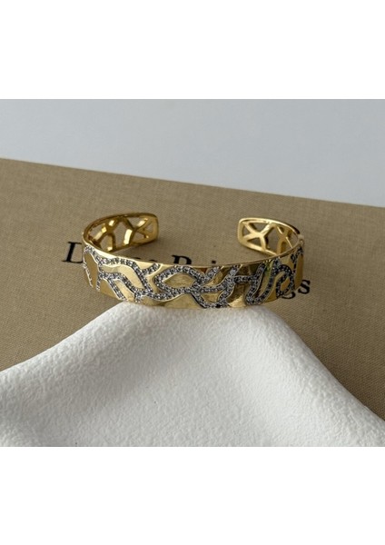 Tasarım Zirkon Taşlı Kelepçe