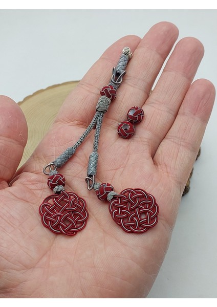 Bakır El Işi Kazaz Püskül Ikili & 2 Habbeli Takım (58310)