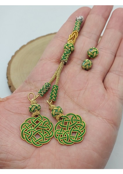 Bakır El Işi Kazaz Püskül Ikili & 2 Habbeli Takım (58312)