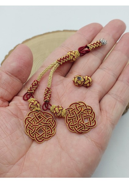 Bakır El Işi Kazaz Püskül Ikili & 2 Habbeli Takım (58314)