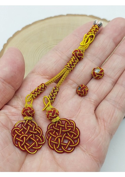 Bakır El Işi Kazaz Püskül Ikili & 2 Habbeli Takım (58326)