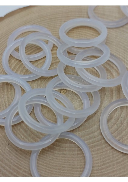 Akik Taşı Ince Boy Yüzük – Sisli Alacalı – 3mm Kalınlık (59982)