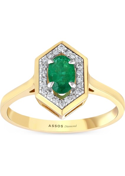 0.10 Karat Zümrüt Taşlı Pırlanta Yüzük fırsatları