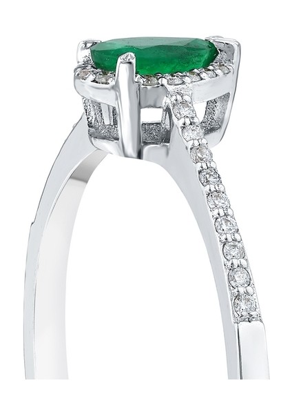 0.11 Karat Zümrüt Taşlı Pırlanta Yüzük indirimleri