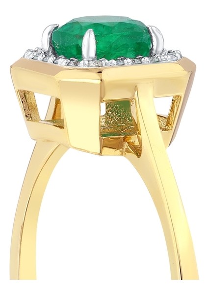 0.19 Karat Zümrüt Taşlı Pırlanta Yüzük indirimleri