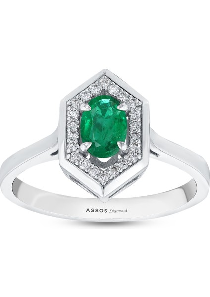 0.11 Karat Zümrüt Taşlı Pırlanta Yüzük fırsatları