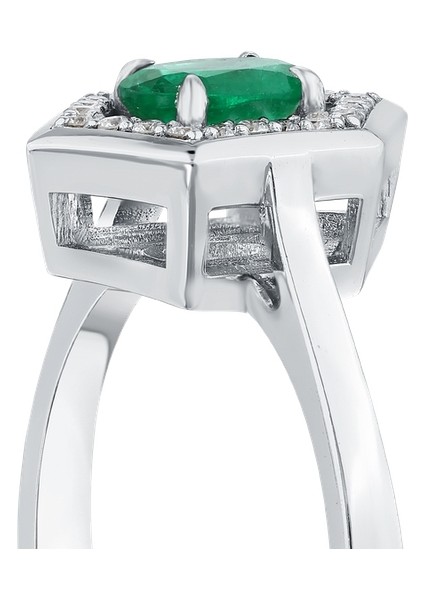 0.11 Karat Zümrüt Taşlı Pırlanta Yüzük indirimleri