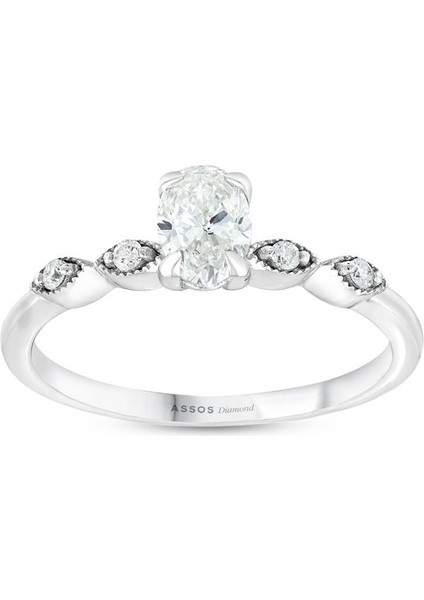 0.34 Karat Oval Pırlanta Tektaş Yüzük