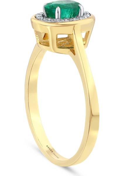 0.09 Karat Zümrüt Taşlı Pırlanta Yüzük fiyatları