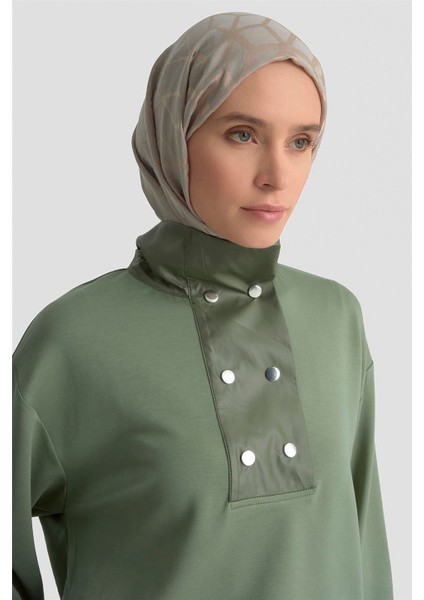 Çıtçıt Detaylı Örme Takım 25KD4007 Haki fırsatları