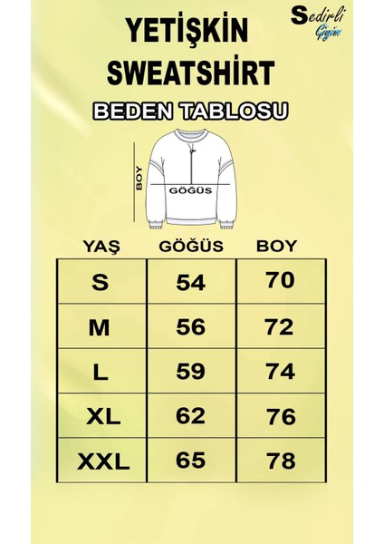 Unisex Sevgililer Günü Baskılı Yetişkin Swaetshirt 3 Iplik Şardonlu fırsatları