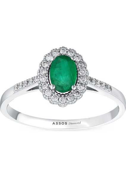 0.21 Karat Zümrüt Taşlı Pırlanta Fantezi Yüzük fırsatları