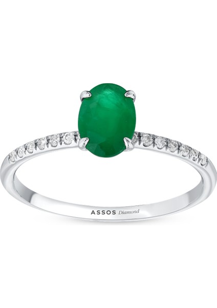 0.08 Karat Zümrüt Taşlı Pırlanta Yüzük fırsatları