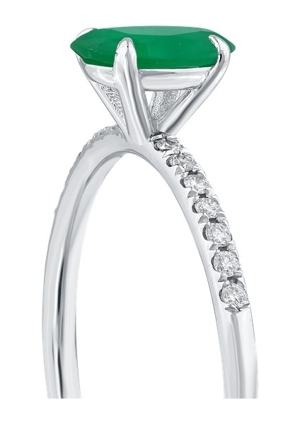 0.08 Karat Zümrüt Taşlı Pırlanta Yüzük indirimleri