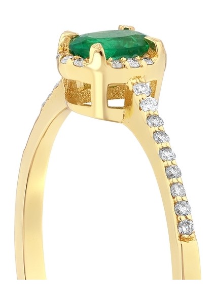 0.10 Karat Zümrüt Taşlı Pırlanta Yüzük indirimleri