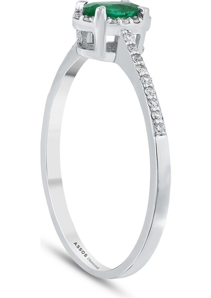 0.10 Karat Zümrüt Taşlı Pırlanta Yüzük fiyatları