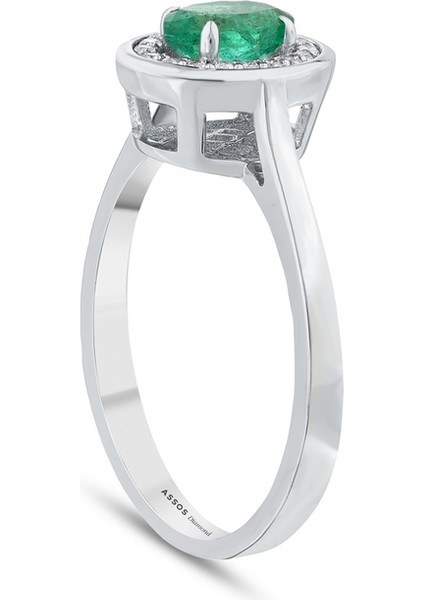 0.10 Karat Zümrüt Taşlı Pırlanta Yüzük fiyatları