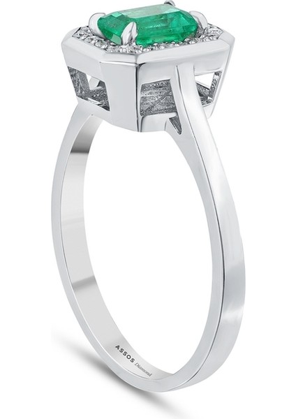 0.10 Karat Zümrüt Taşlı Pırlanta Yüzük fiyatları