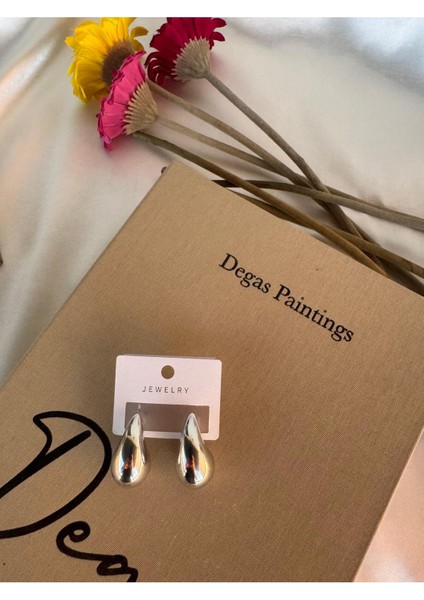 Bottega Damla Model Büyük Küpe Gümüş Renk fiyatları