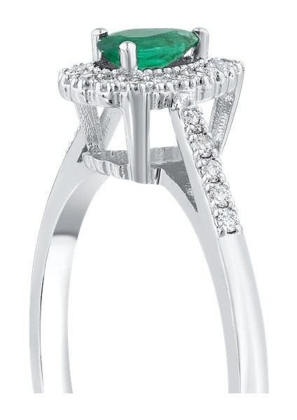 0.14 Karat Zümrüt Taşlı Pırlanta Yüzük indirimleri