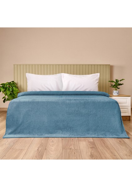 Sherpa Çift Kişilik Battaniye - Indigo - 180X220 cm