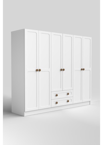 6 Kapak 2 Çekmece Gardırop