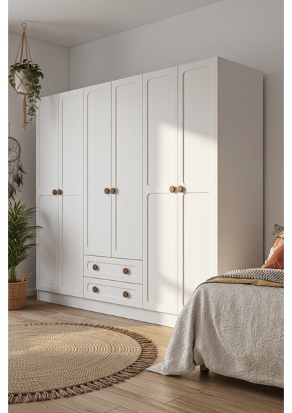 6 Kapak 2 Çekmece Gardırop fiyatları