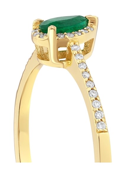 0.10 Karat Zümrüt Taşlı Pırlanta Yüzük indirimleri