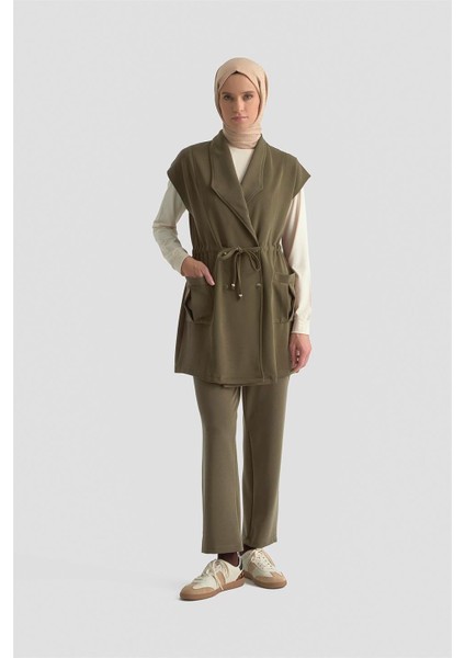 Yelekli Örme Takım 25KD1802 Haki fiyatları