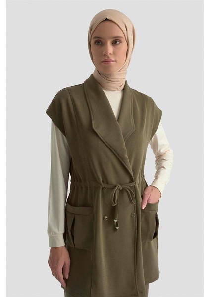 Yelekli Örme Takım 25KD1802 Haki modelleri