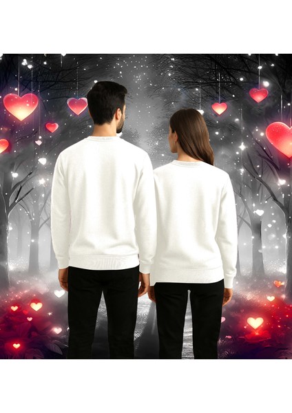 Unisex Sevgililer Günü Baskılı Yetişkin Swaetshirt 3 Iplik Şardonlu fiyatları