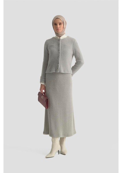 Dokulu Triko Takım 25KD1801 Gri modelleri