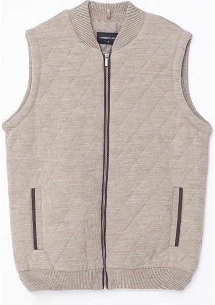 Yeni Sezon Standart Kalıp Dik Yaka Erkek Triko Yelek indirimleri