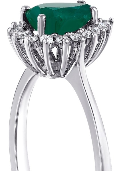 0.11 Karat Zümrüt Taşlı Pırlanta Yüzük fırsatları