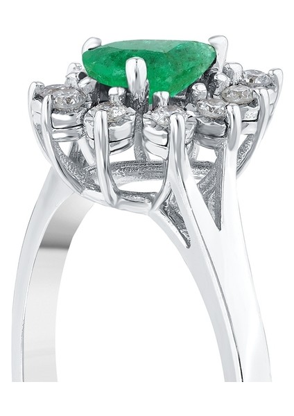 0.12 Karat Zümrüt Taşlı Pırlanta Yüzük indirimleri