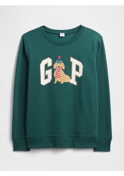 Kadın Koyu Yeşil Relaxed Gap Logo Sweatshirt fiyatları