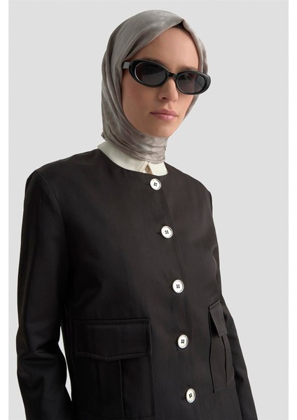 Düğme Detaylı Ceket Takım 25KD1705 Siyah fırsatları
