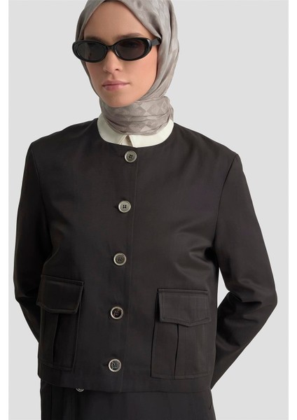 Düğme Detaylı Ceket Takım 25KD1705 Siyah indirimleri