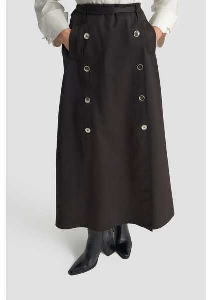 Düğme Detaylı Ceket Takım 25KD1705 Siyah