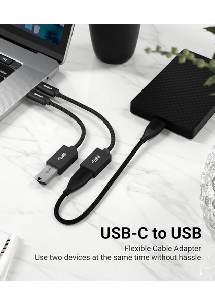 Usb-C – USB Adaptör (2’li Paket) | USB Type-C’den Usb-A 3.0’a Dönüştürücü | Thunderbolt 3 – USB Otg Adaptörü | iPad Mini 2021, MacBook Pro 2020, iPad Air 4, Dell Xps, Galaxy S9 Uyumlu modelleri