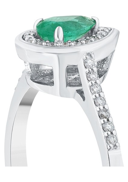 0.18 Karat Zümrüt Taşlı Pırlanta Yüzük indirimleri