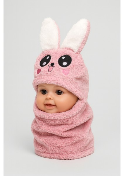 Hisar Pembe Pelüş Tavşanlı Şapka