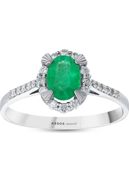 0.22 Karat Zümrüt Taşlı Pırlanta Yüzük fırsatları