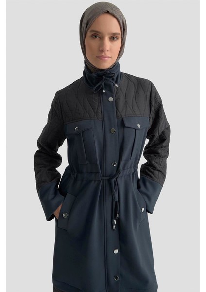 Kapitone Mixli Örme Giyçık 25KD1602 Lacivert