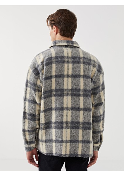 Yeni Sezon Rahat Kalıp Uzun Kollu Ekose Erkek Gömlek Ceket fırsatları